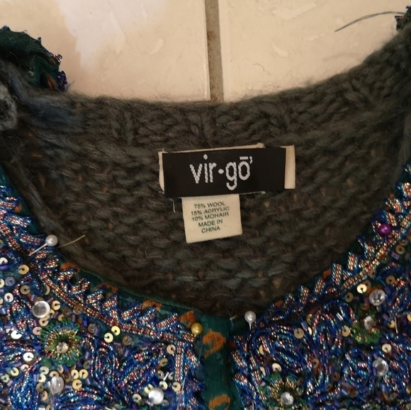 NEO-VINTAGE upcycled J.Crew beaded knit sweater vest - TheStyleMinr.com Vintage - Picture 3 of 5